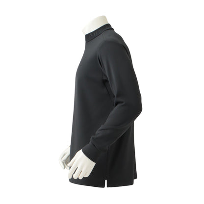 Ribbed coller mock neck shirt [Men's] Black