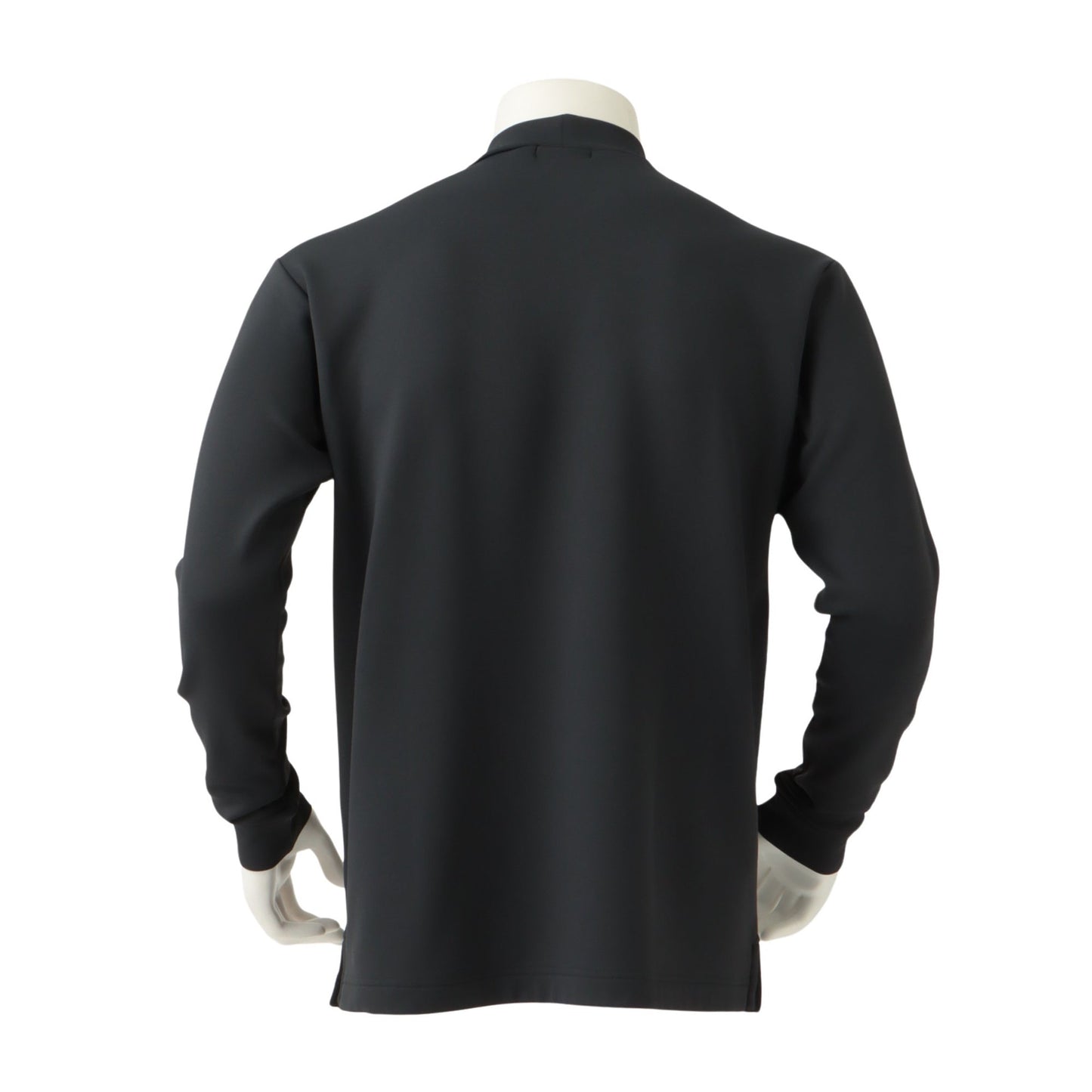Ribbed coller mock neck shirt [Men's] Black