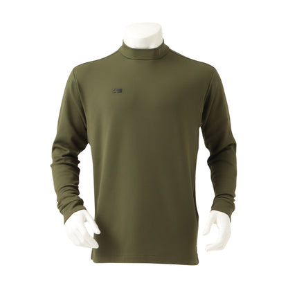 Ribbed coller mock neck shirt [Men's] Khanki